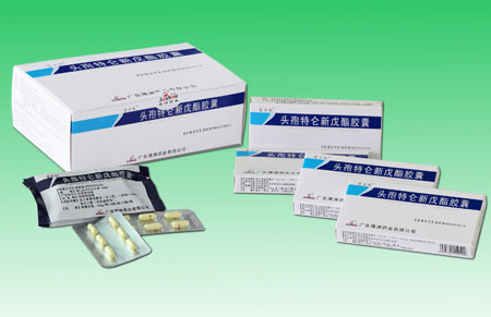 【产品名称】:头孢特仑新戊酯胶囊 【包装规格】:50mg×6粒